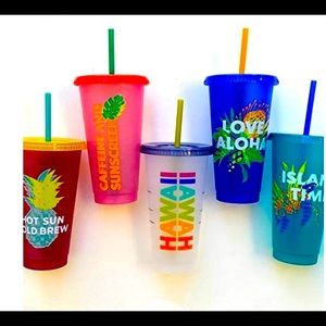 Starbucks Hawaii collection 5 piece tumblers